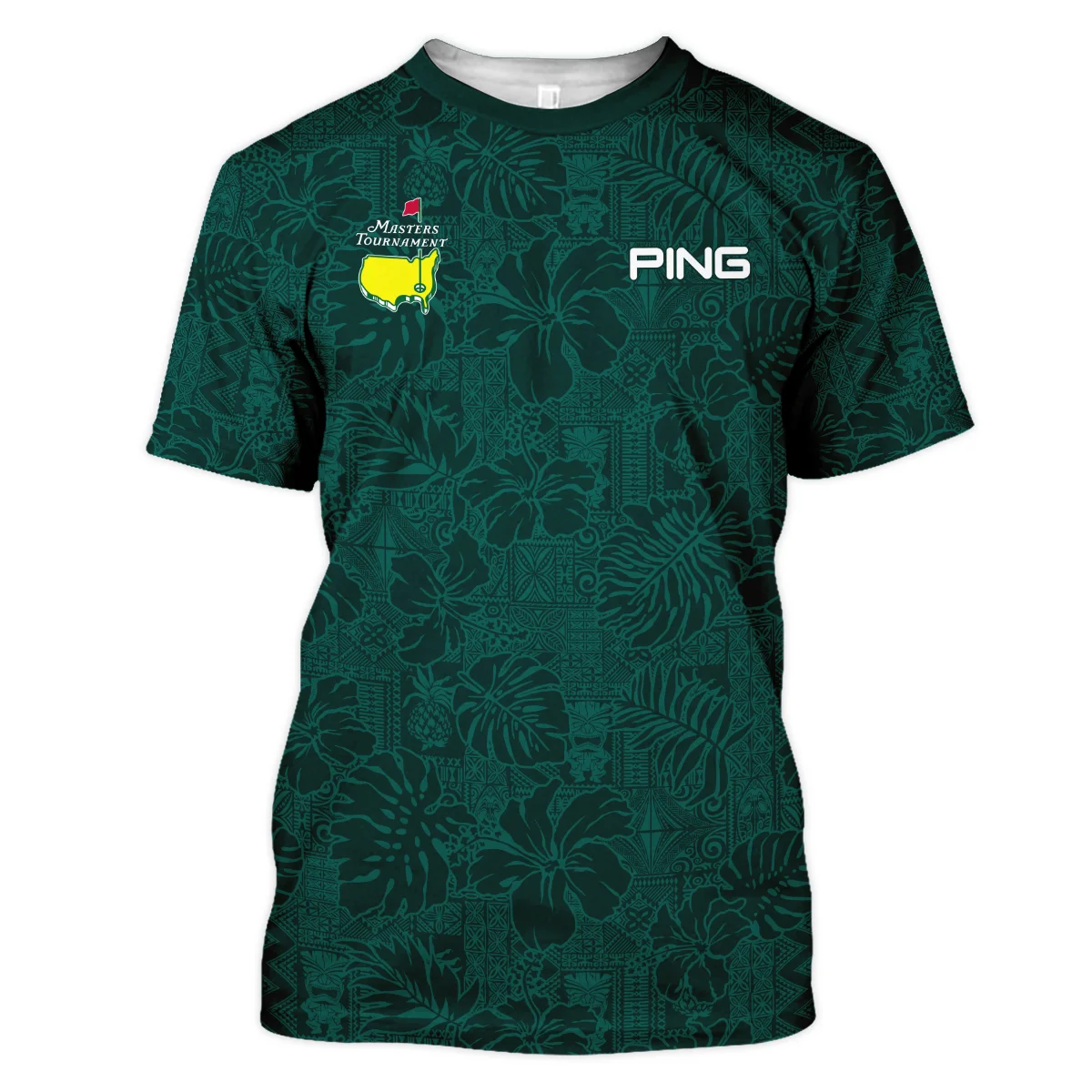 Hibiscus And Tropical Leaves With Tribal Elements Pattern Golf Masters Tournament Ping Unisex T-Shirt Style Classic T-Shirt