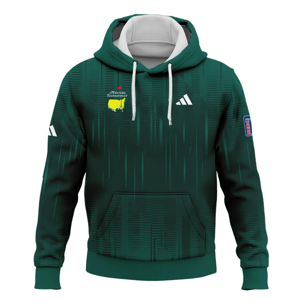 Masters Tournament Adidas Dark Green Gradient Stripes Pattern Hoodie Shirt Style Classic Hoodie Shirt