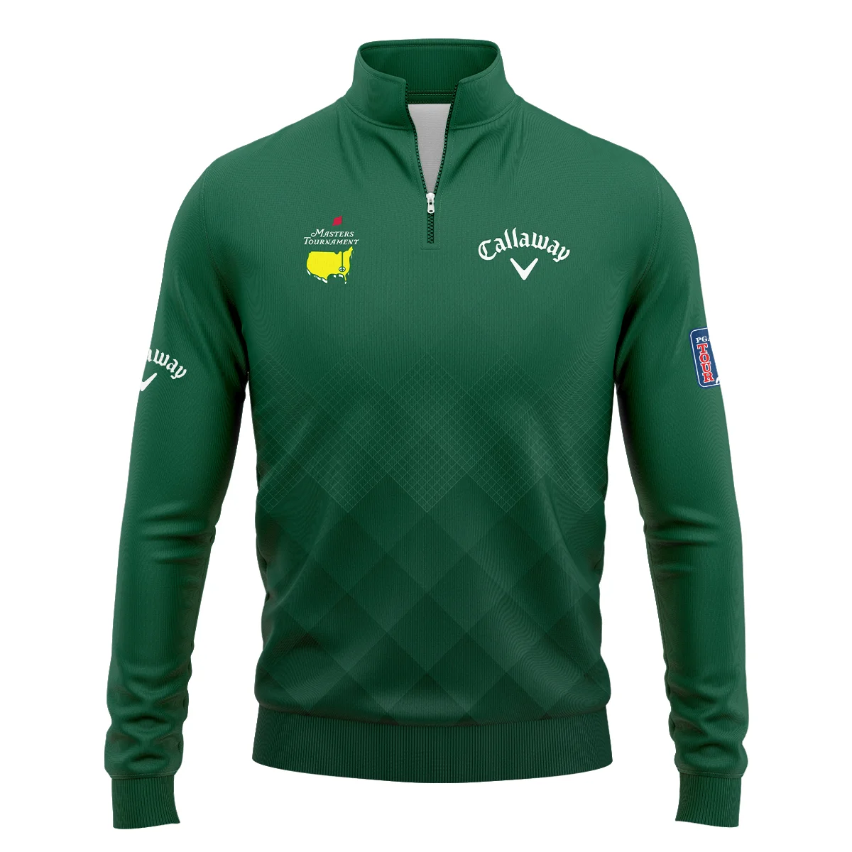 Masters Tournament Callaway Gradient Dark Green Pattern Quarter-Zip Jacket Style Classic Quarter-Zip Jacket