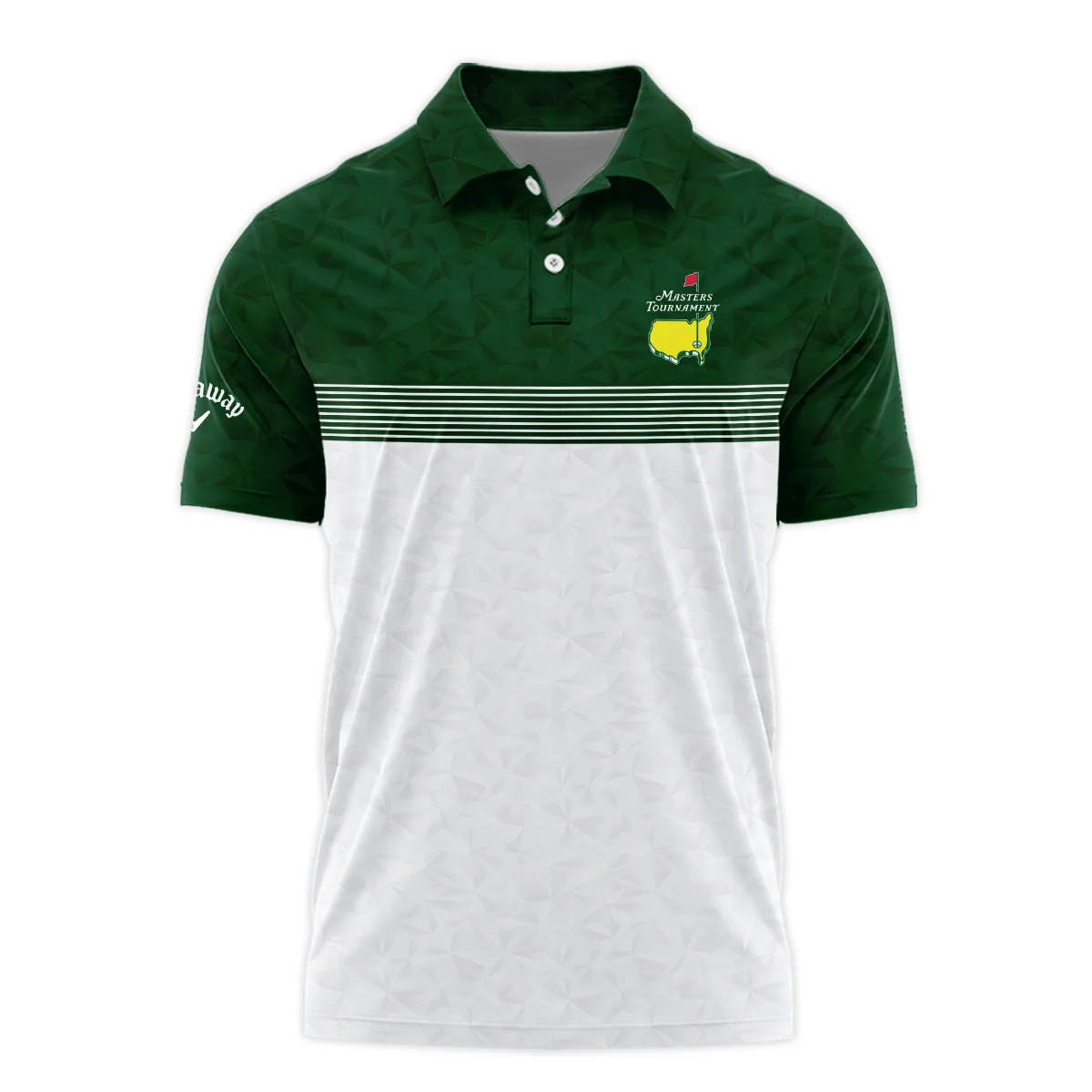 Masters Tournament Callaway Polo Shirt White Pattern White Geometric Abstract Polygon Shape Polo Shirt For Men