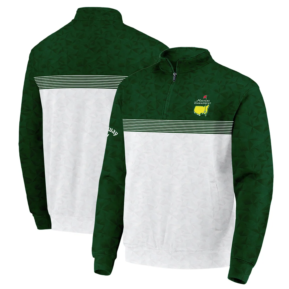 Pattern Masters Tournament Titleist Quarter-Zip Jacket White Green Sport Love Clothing Quarter-Zip Jacket