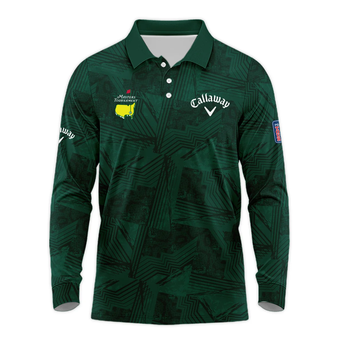 Masters Tournament Callaway Sublimation Sports Dark Green Long Polo Shirt Style Classic Long Polo Shirt For Men