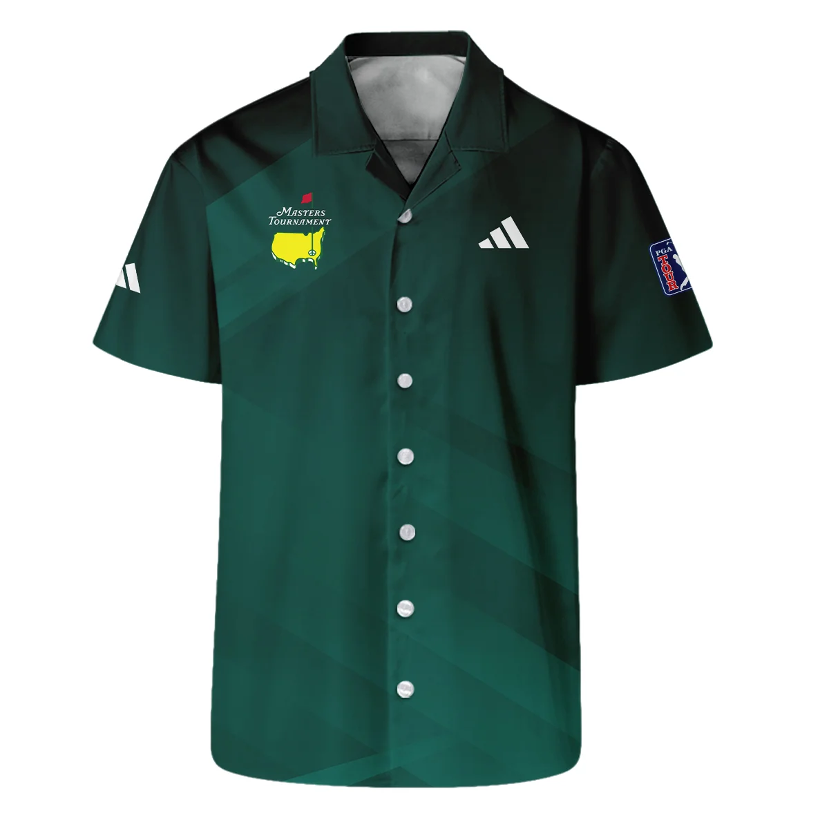 Masters Tournament Dark Green Gradient Golf Sport Adidas Hawaiian Shirt Style Classic Oversized Hawaiian Shirt