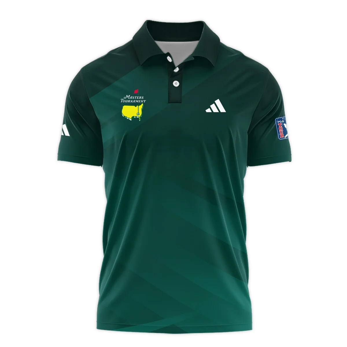 Masters Tournament Dark Green Gradient Golf Sport Adidas Polo Shirt Style Classic Polo Shirt For Men