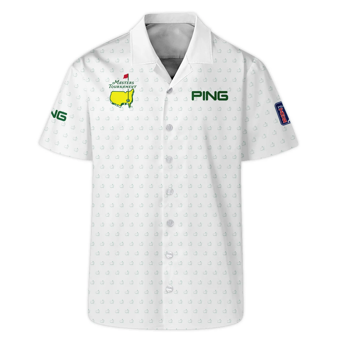 Masters Tournament Golf Ping Hawaiian Shirt Logo Pattern White Green Golf Sports All Over Print Oversized Hawaiian Shirt