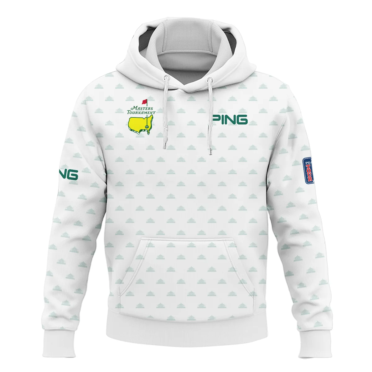 Masters Tournament Golf Sport Ping Hoodie Shirt Sports Cup Pattern White Green Hoodie Shirt