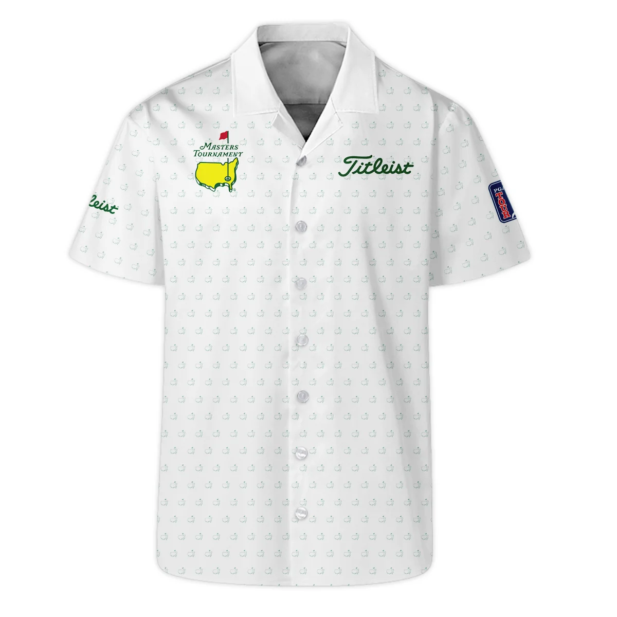 Golf Masters Tournament Titleist Hawaiian Shirt Cup Pattern White Green Golf Sports All Over Print Oversized Hawaiian Shirt