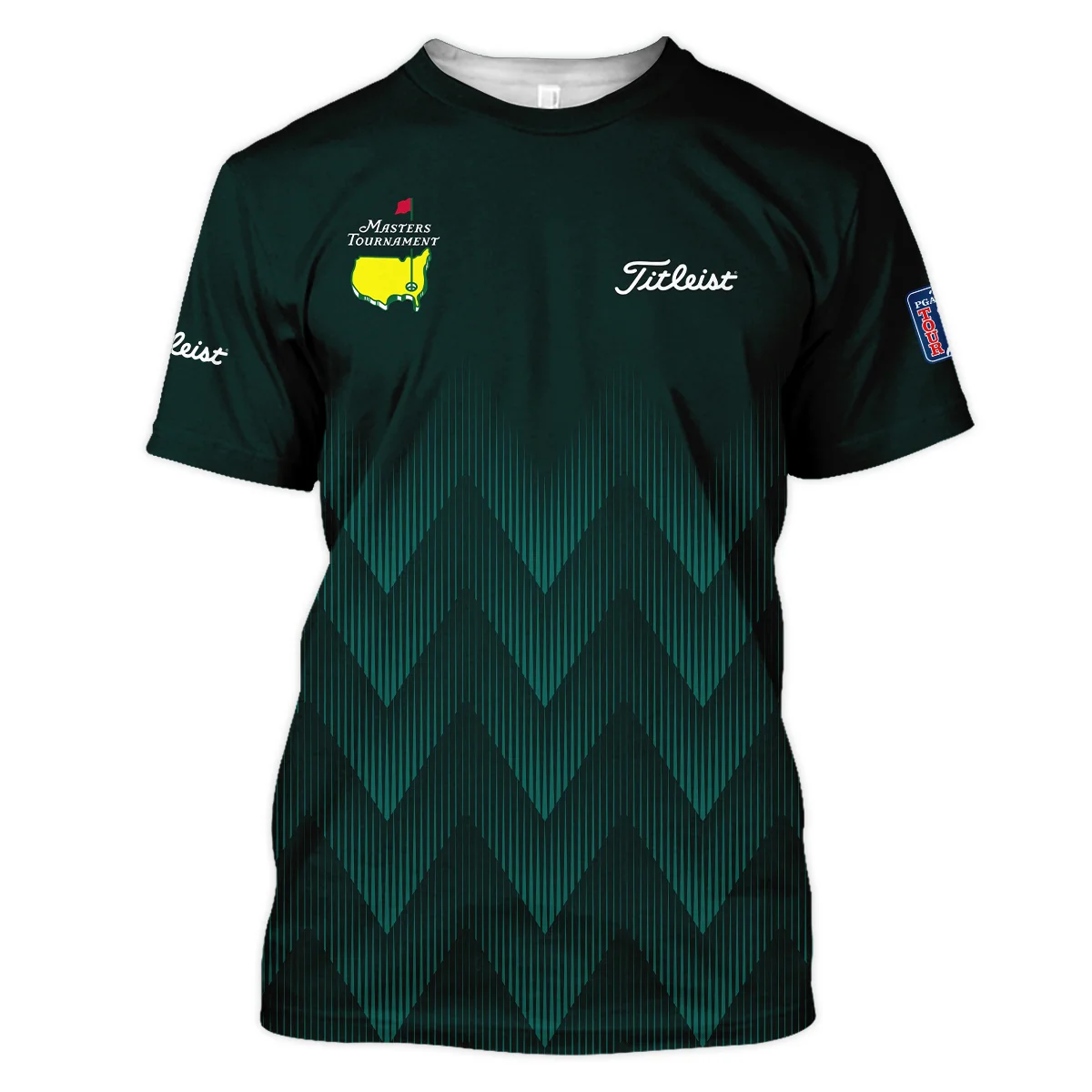 Masters Tournament Golf Titleist Unisex T-Shirt Zigzag Pattern Dark Green Golf Sports All Over Print T-Shirt