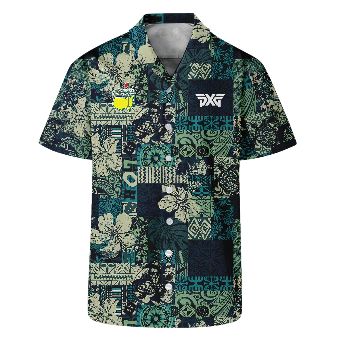 Masters Tournament Hawaiian Hibiscus And Tribal Element Fabric Parsons Xtreme Golf Hawaiian Shirt Style Classic Oversized Hawaiian Shirt