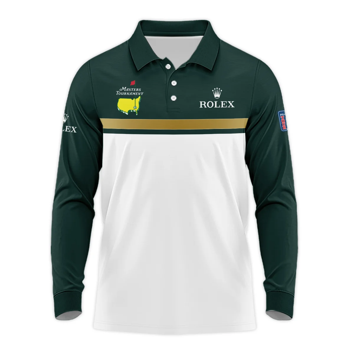 Masters Tournament Long Polo Shirt Personalized Rolex, Tournament Ready On-Course Comfort, HOMT241224A03ROXLPL