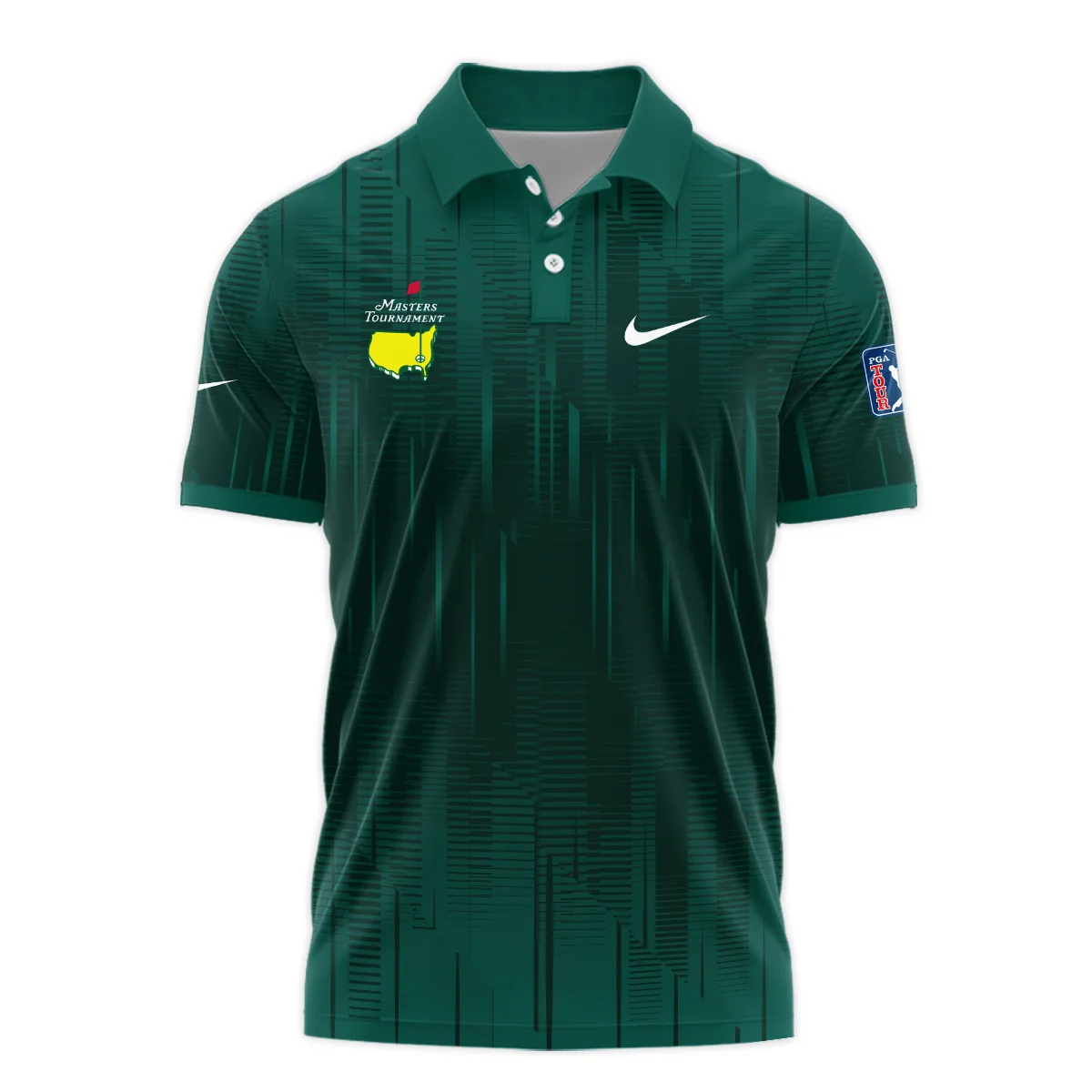 Masters Tournament Callaway Dark Green Gradient Stripes Pattern Polo Shirt Style Classic Polo Shirt For Men