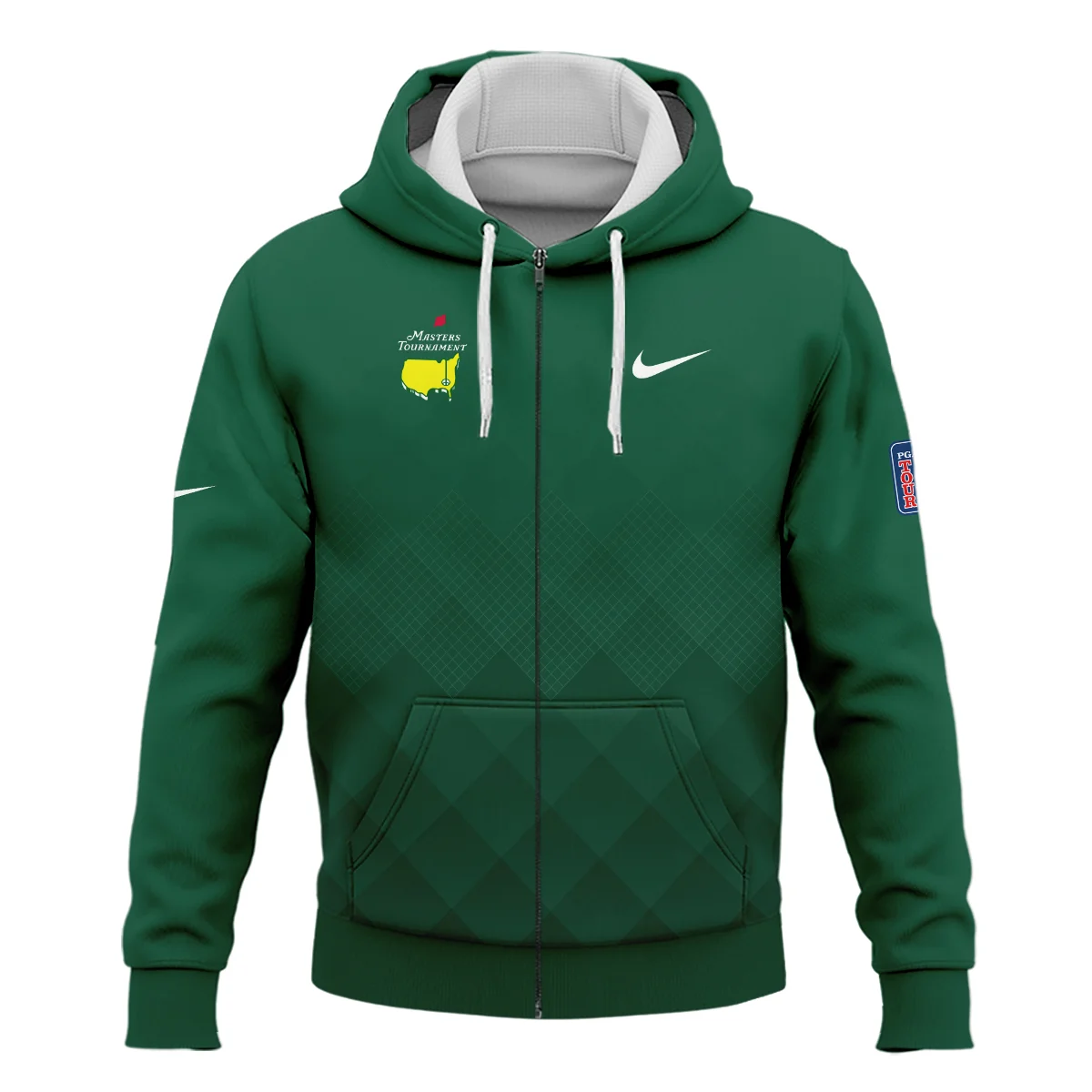 Masters Tournament Nike Gradient Dark Green Pattern Zipper Hoodie Shirt Style Classic Zipper Hoodie Shirt