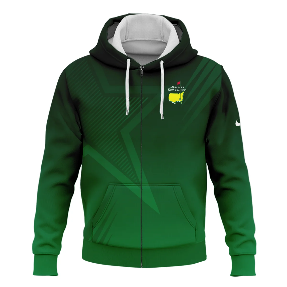 Masters Tournament Nike Star Dark Green Pattern Zipper Hoodie Shirt Style Classic Zipper Hoodie Shirt