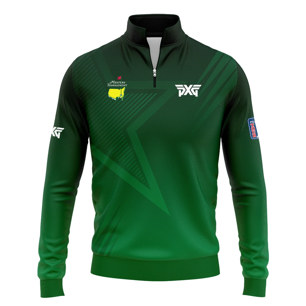 Masters Tournament Parsons Xtreme Golf Dark Green Star Pattern Quarter-Zip Jacket Style Classic Quarter-Zip Jacket