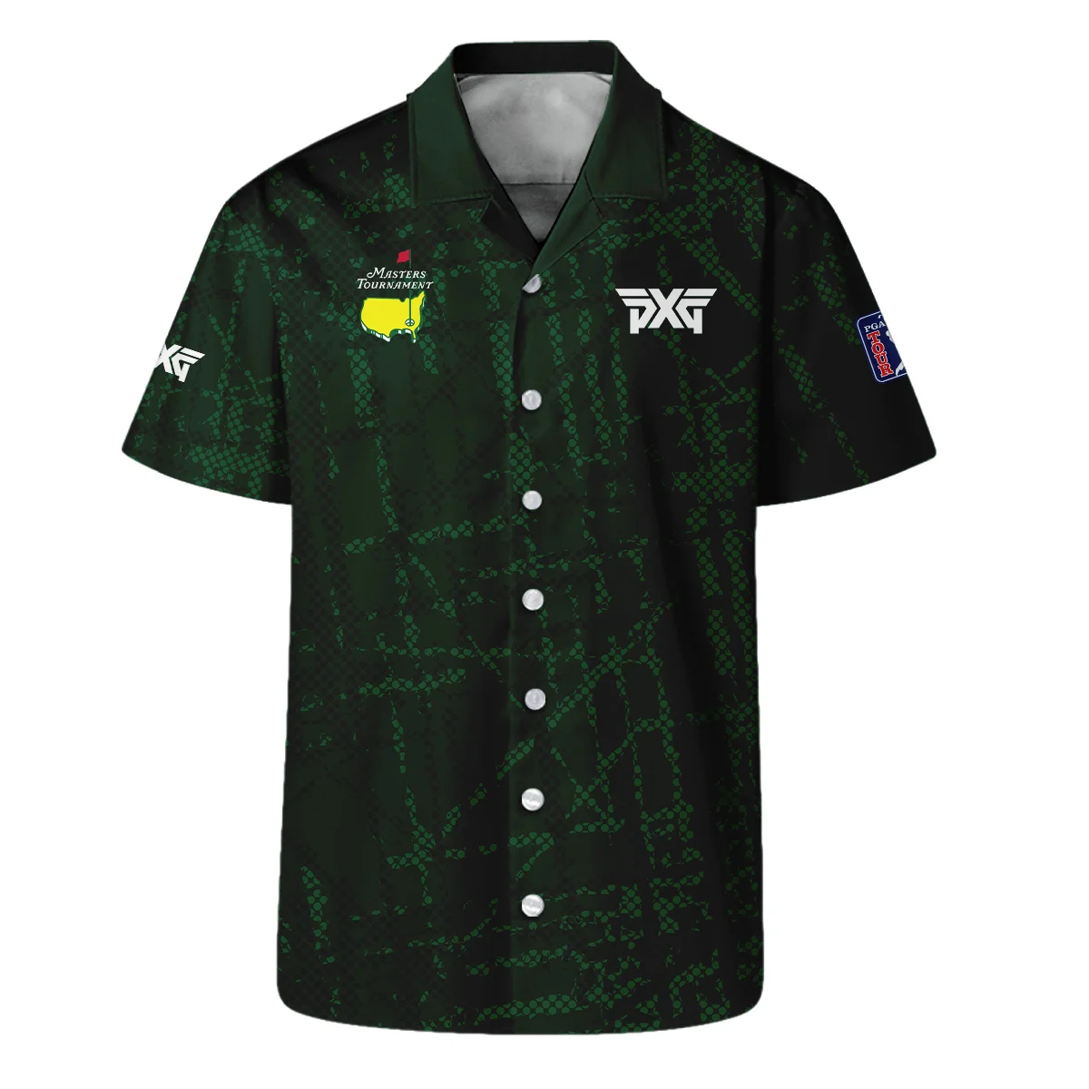 Masters Tournament Parsons Xtreme Golf Golf Pattern Halftone Green Hawaiian Shirt Style Classic Oversized Hawaiian Shirt