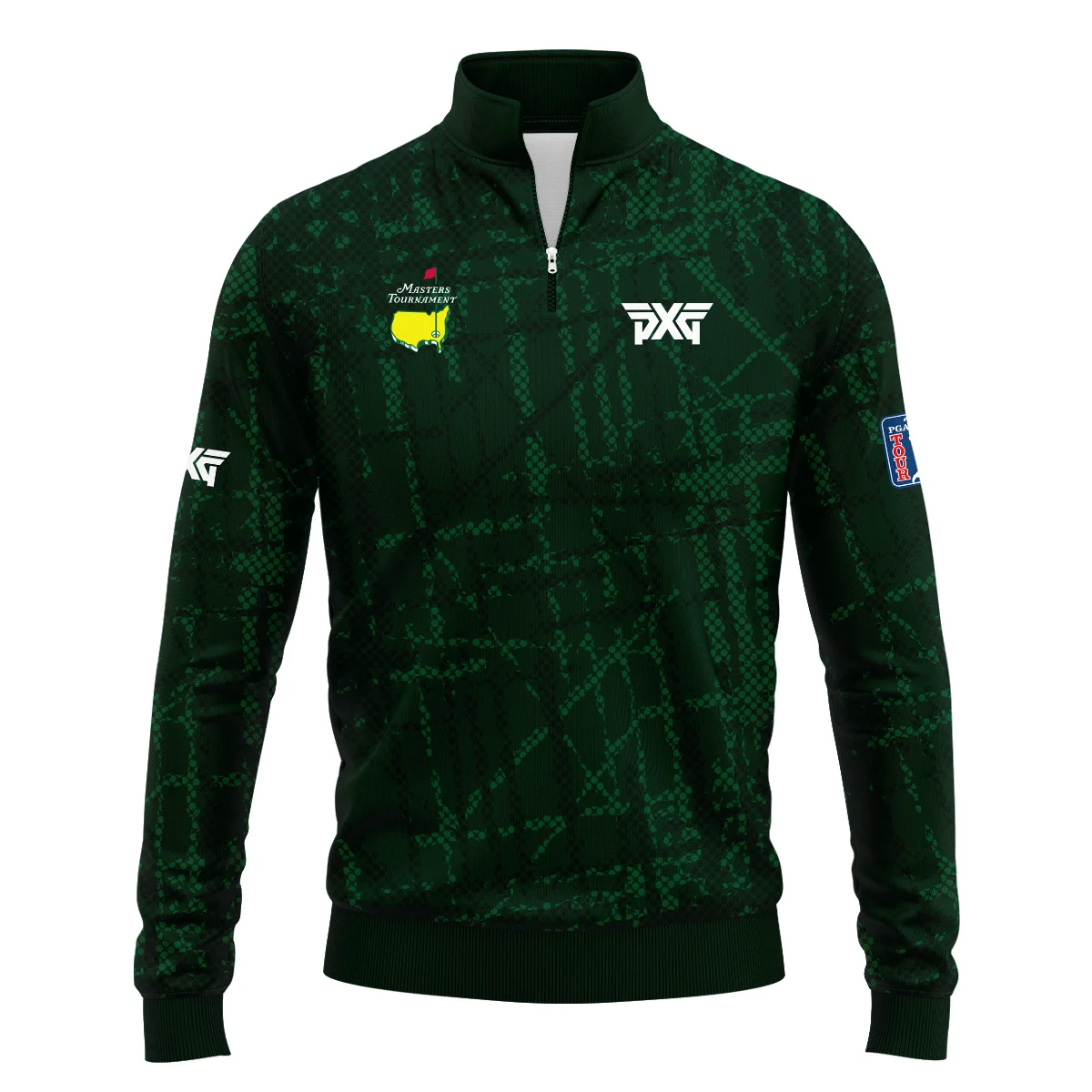 Masters Tournament Parsons Xtreme Golf Golf Pattern Halftone Green Quarter-Zip Jacket Style Classic Quarter-Zip Jacket