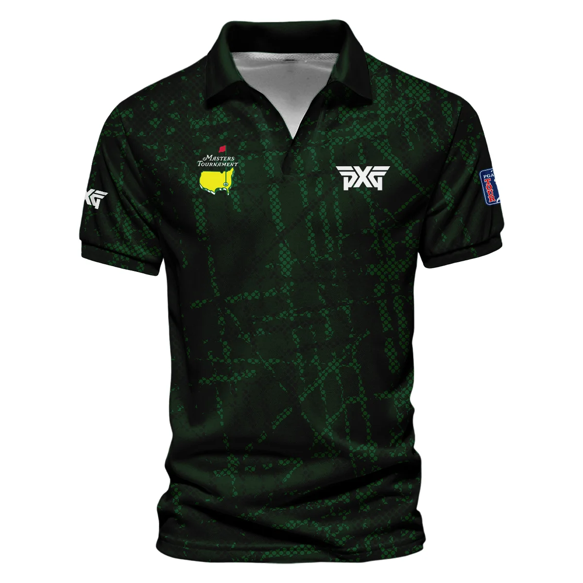 Masters Tournament Parsons Xtreme Golf Golf Pattern Halftone Green Vneck Polo Shirt Style Classic Polo Shirt For Men