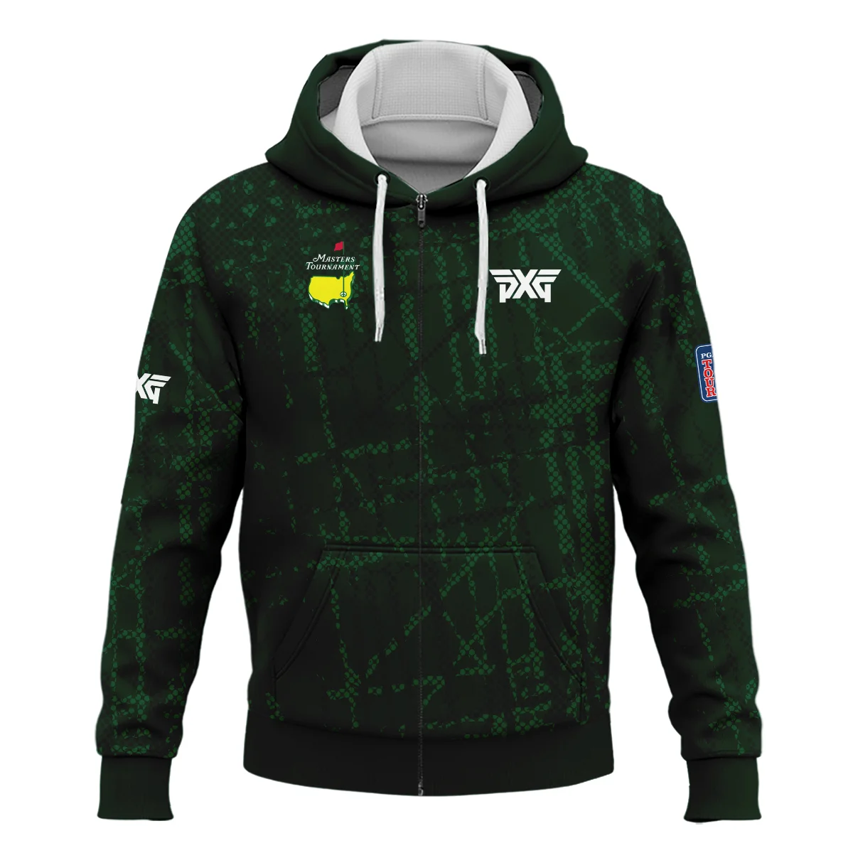 Rolex Masters Tournament Green Stratches Seamless Pattern Zipper Hoodie Shirt Style Classic Zipper Hoodie Shirt