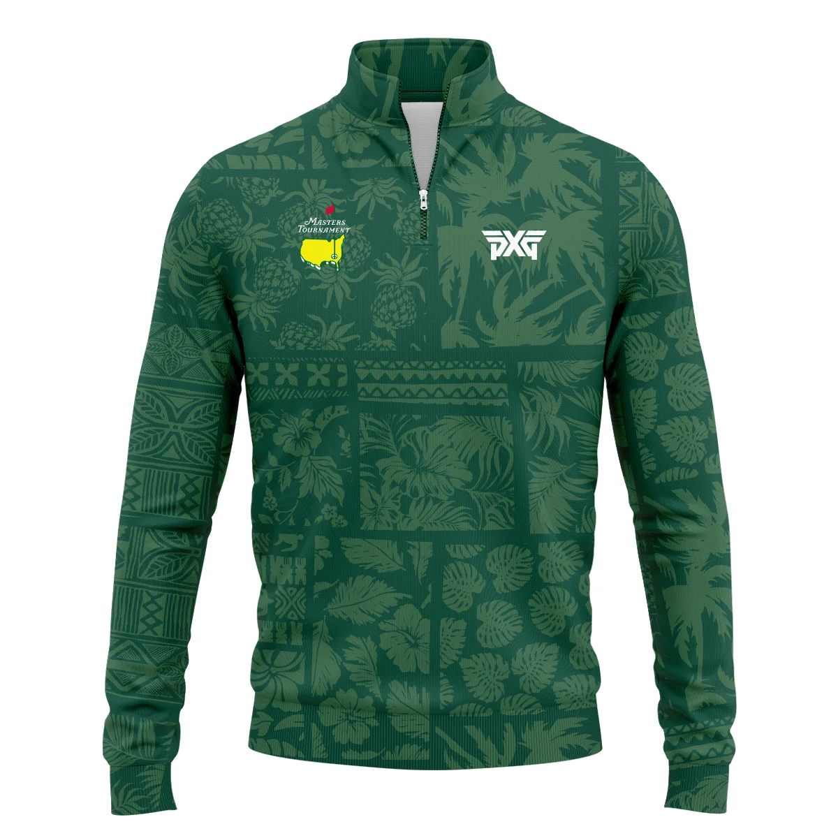 Masters Tournament Parsons Xtreme Golf Hawaiian Style Fabric Patchwork Quarter-Zip Jacket Style Classic Quarter-Zip Jacket