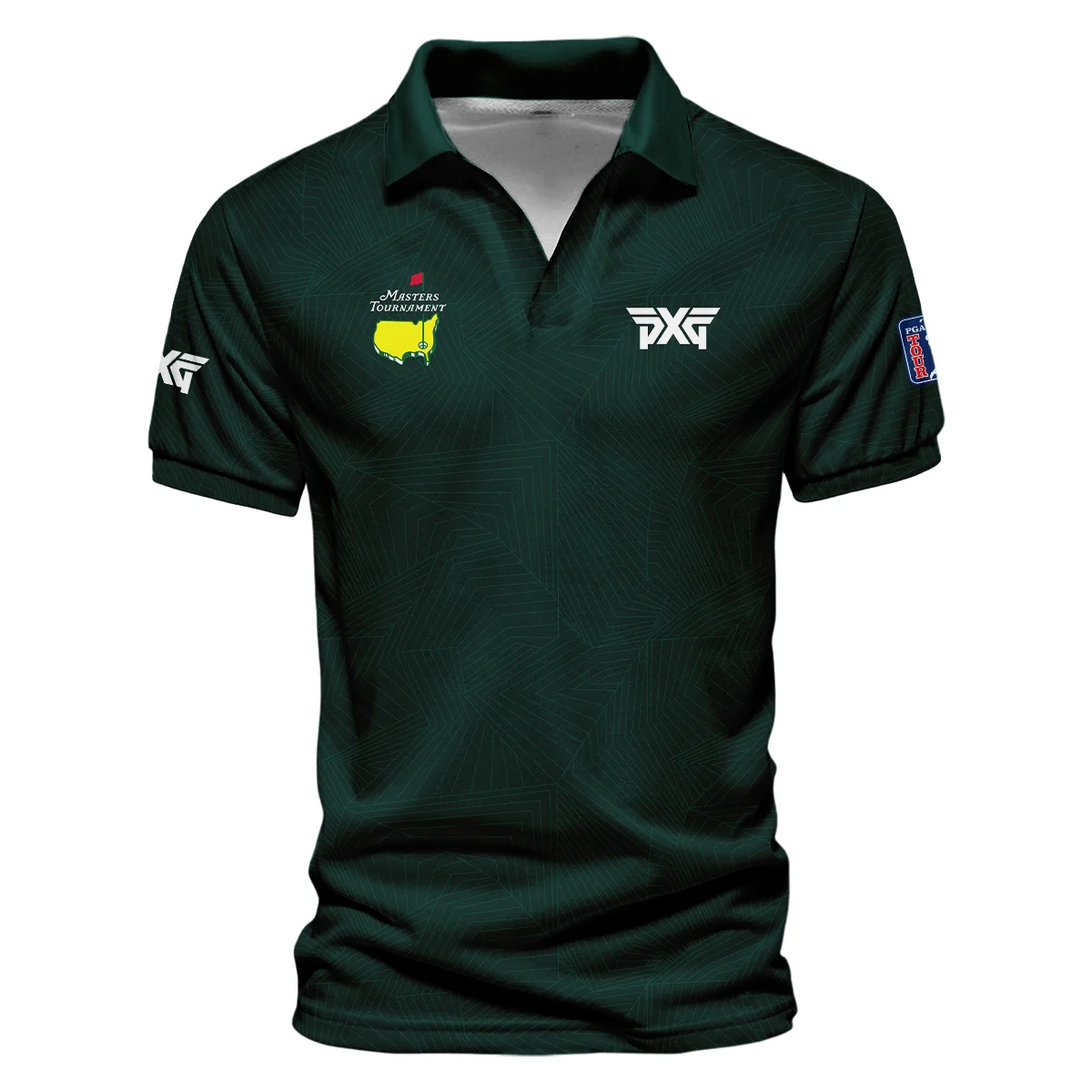 Masters Tournament Callaway Pattern Sport Jersey Dark Green Vneck Polo Shirt Style Classic Polo Shirt For Men