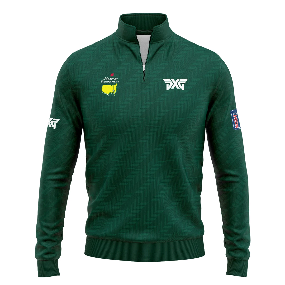 Masters Tournament Parsons Xtreme Golf Star Dark Green Pattern Quarter-Zip Jacket Style Classic Quarter-Zip Jacket