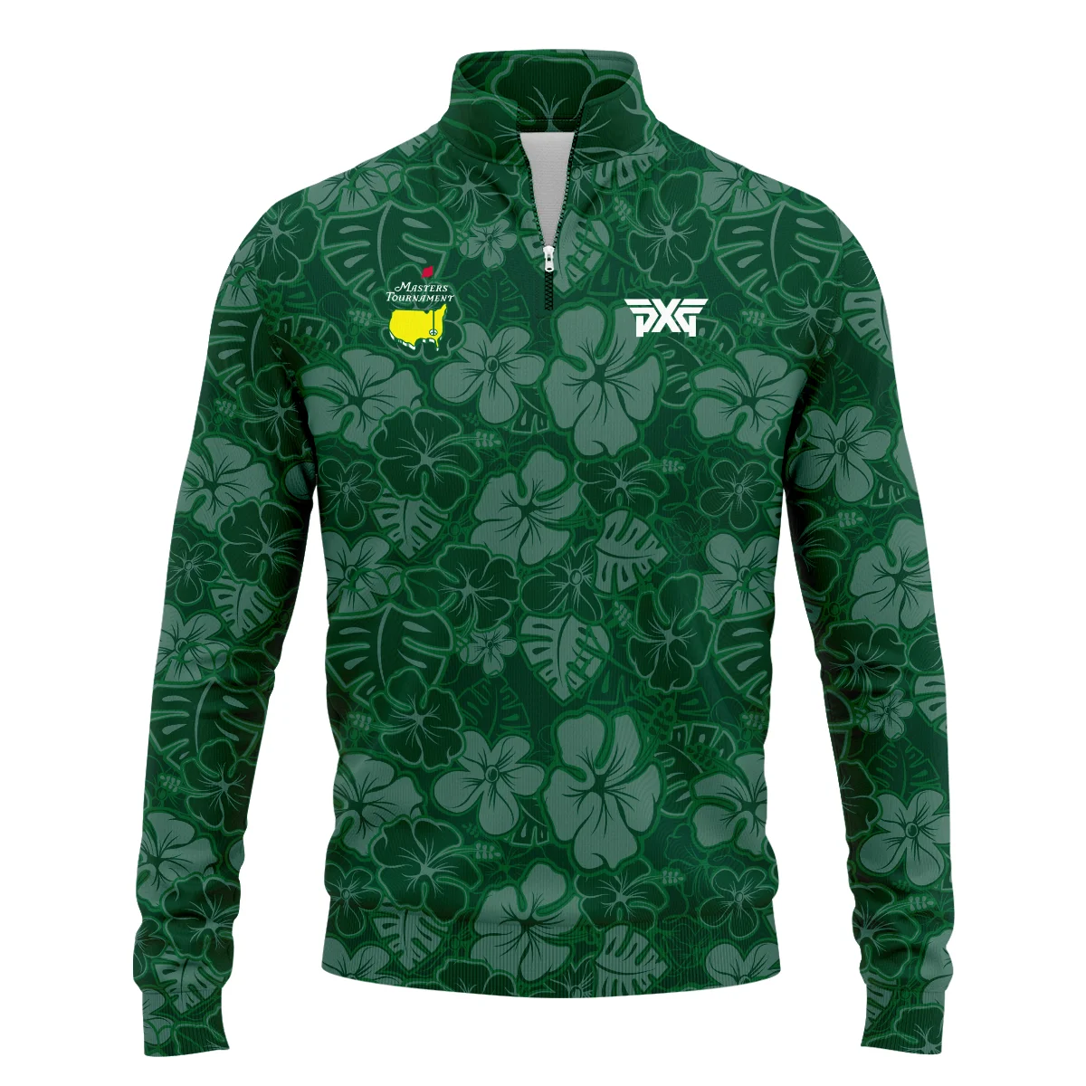 Masters Tournament Parsons Xtreme Golf Tileable Seamless Hawaiian Pattern Quarter-Zip Jacket Style Classic Quarter-Zip Jacket