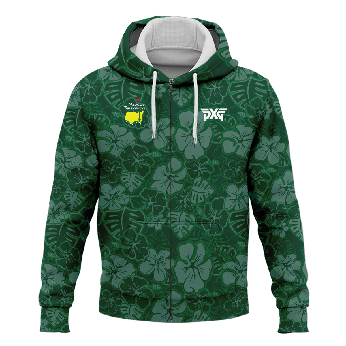 Masters Tournament Parsons Xtreme Golf Tileable Seamless Hawaiian Pattern Zipper Hoodie Shirt Style Classic Zipper Hoodie Shirt