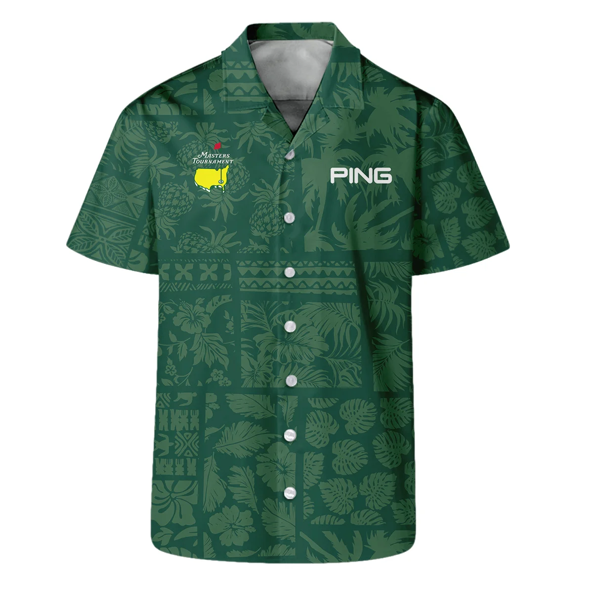 Hibiscus And Tropical Leaves With Tribal Elements Pattern Golf Masters Tournament Callaway Hawaiian Shirt Style Classic Oversized Hawaiian Shirt