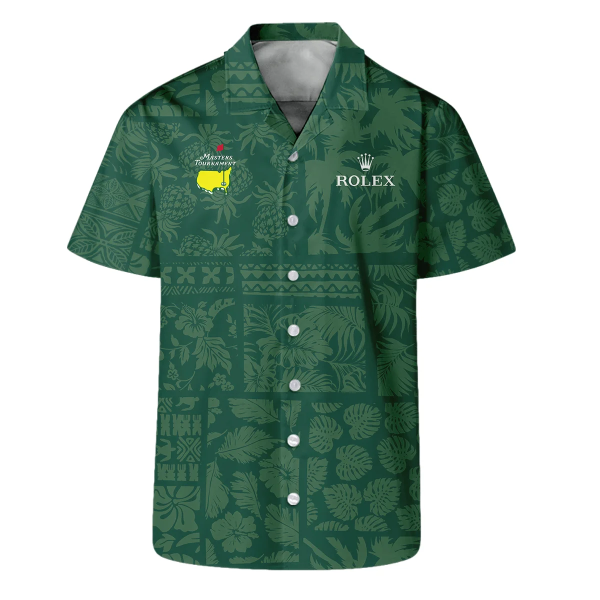 Hibiscus And Tropical Leaves With Tribal Elements Pattern Golf Masters Tournament Callaway Hawaiian Shirt Style Classic Oversized Hawaiian Shirt