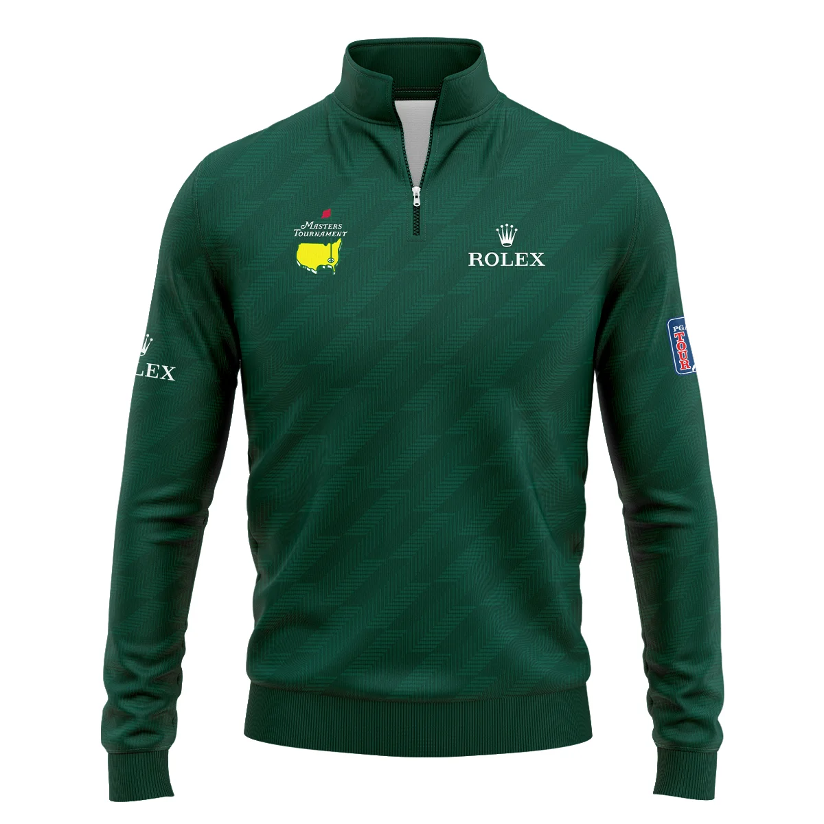 Masters Tournament Callaway Star Dark Green Pattern Quarter-Zip Jacket Style Classic Quarter-Zip Jacket