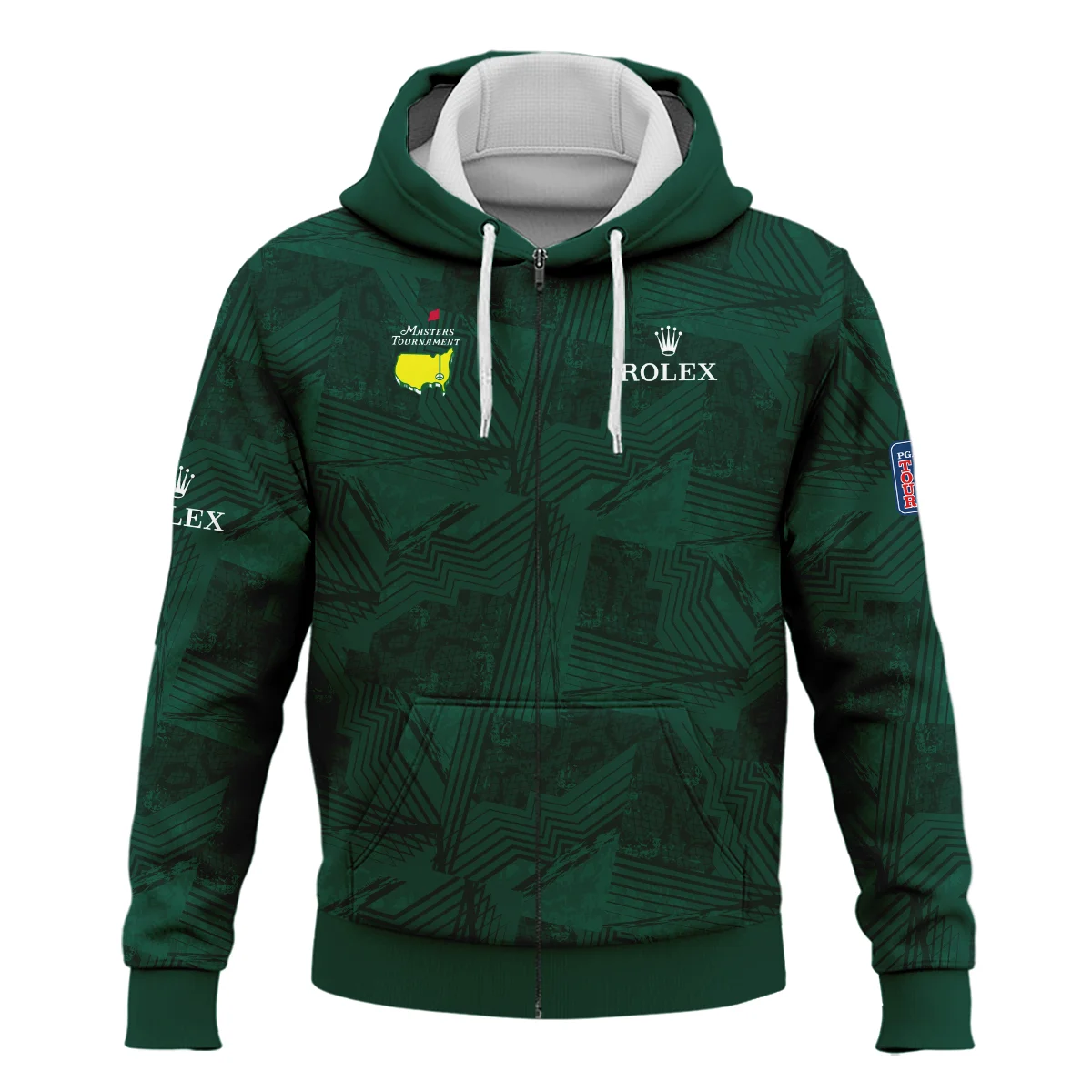 Masters Tournament Callaway Sublimation Sports Dark Green Zipper Hoodie Shirt Style Classic Zipper Hoodie Shirt