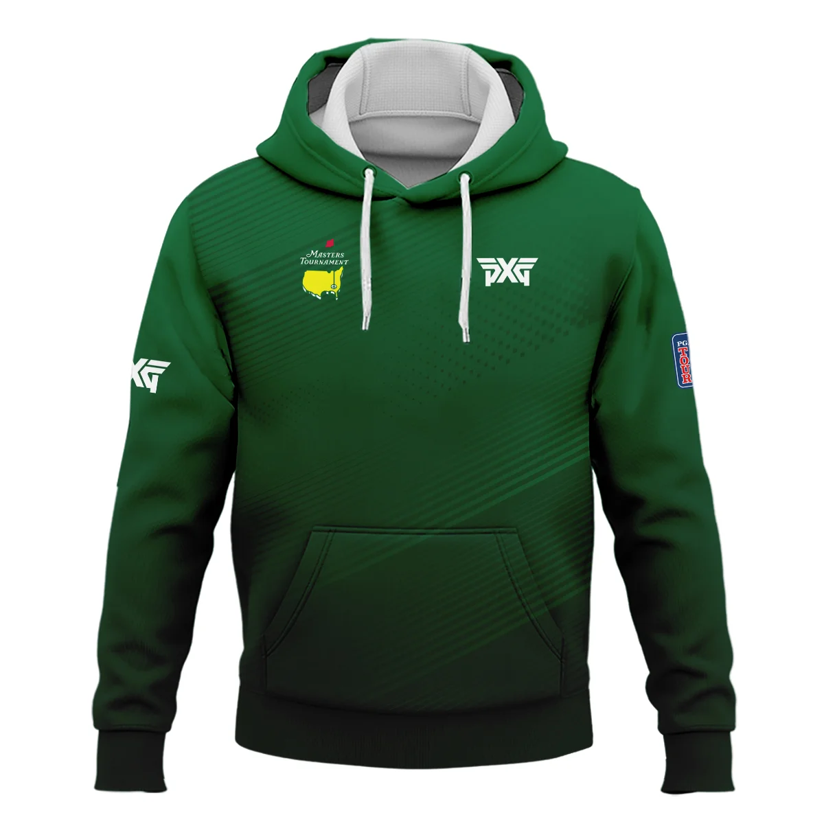 Masters Tournament Stripe Gradient Dark Green Abstract Pattern Parsons Xtreme Golf Hoodie Shirt Style Classic Hoodie Shirt