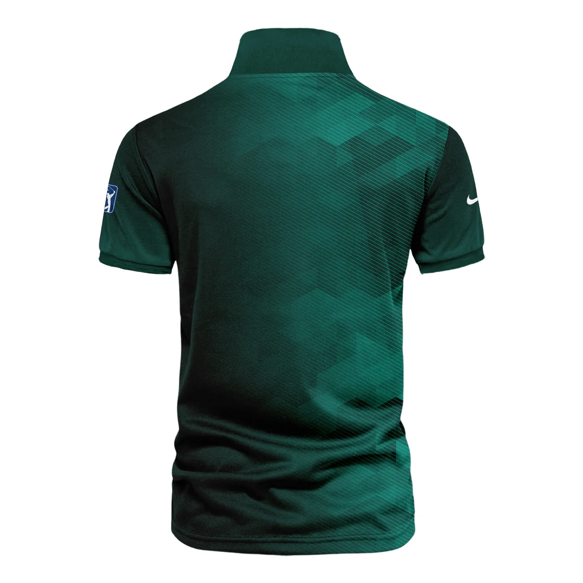 Nike Golf Sport Dark Green Gradient Abstract Background Masters Tournament Vneck Polo Shirt Style Classic Polo Shirt For Men