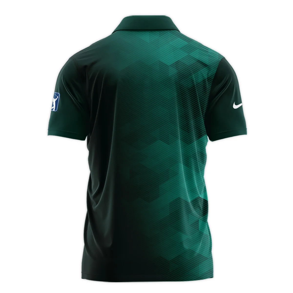 Nike Golf Sport Dark Green Gradient Abstract Background Masters Tournament Zipper Polo Shirt Style Classic Zipper Polo Shirt For Men