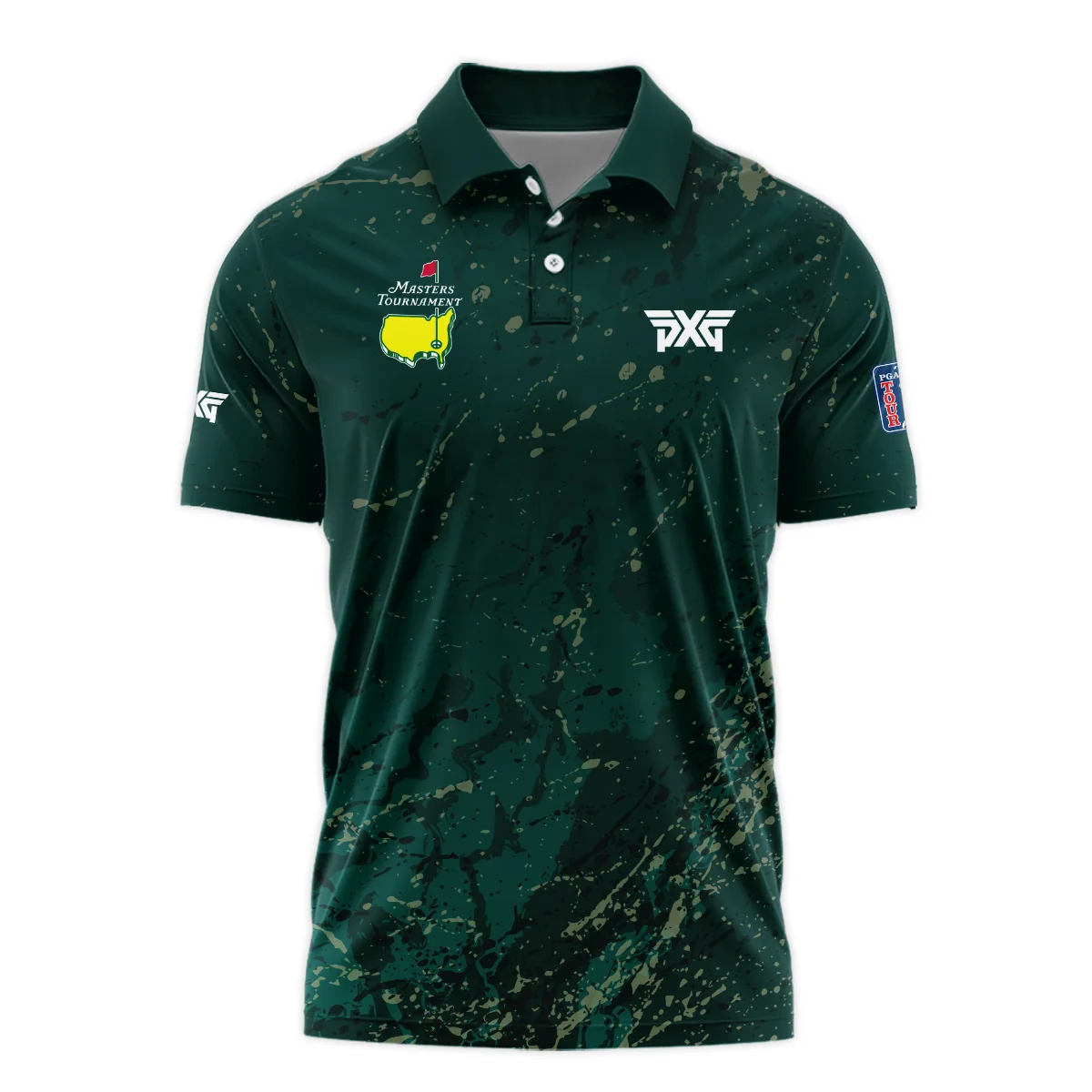 Old Cracked Texture With Gold Splash Paint Masters Tournament Parsons Xtreme Golf Polo Shirt Style Classic Polo Shirt For Men