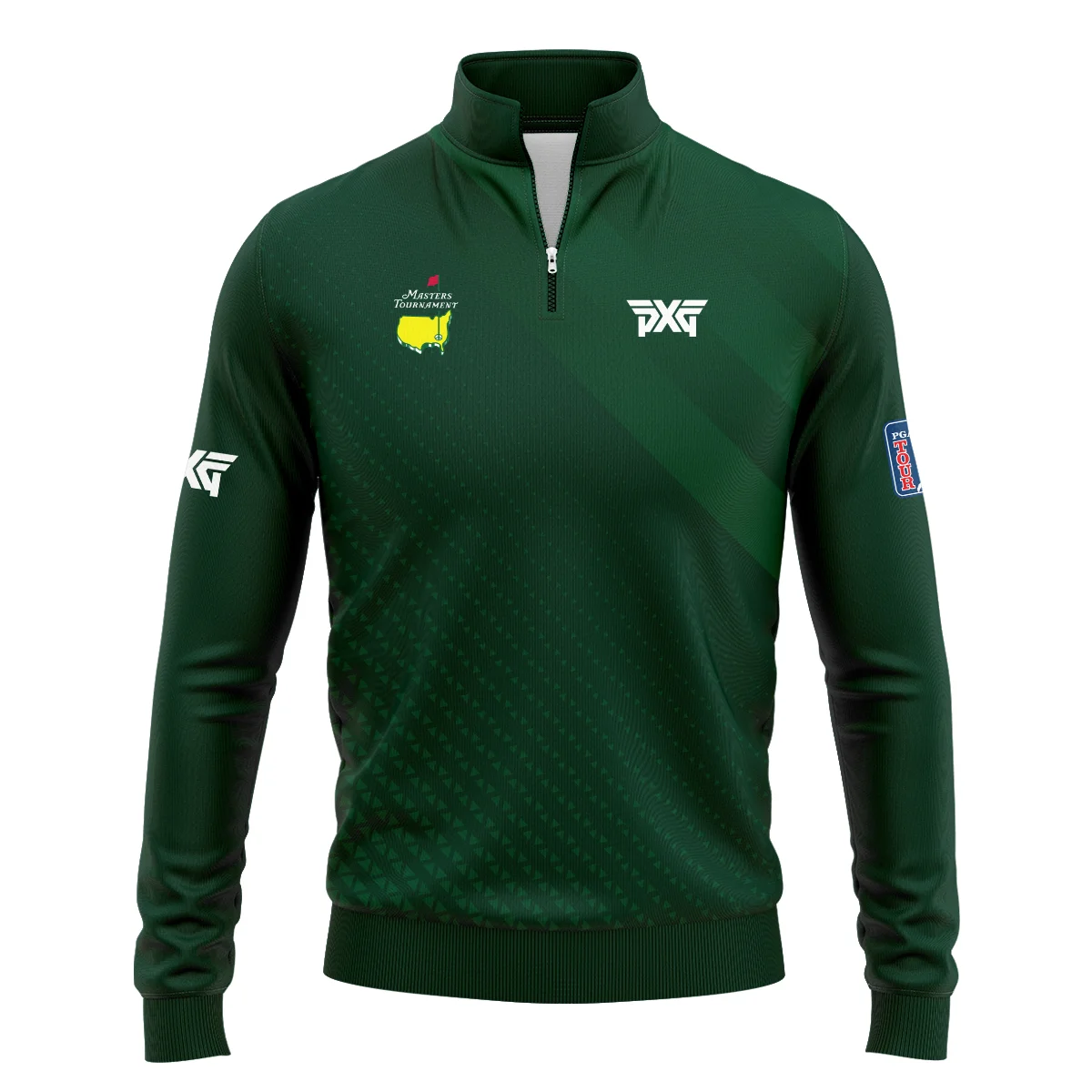 Parsons Xtreme Golf Gradient Dark Green Abstract Pattern Masters Tournament Quarter-Zip Jacket Style Classic Quarter-Zip Jacket