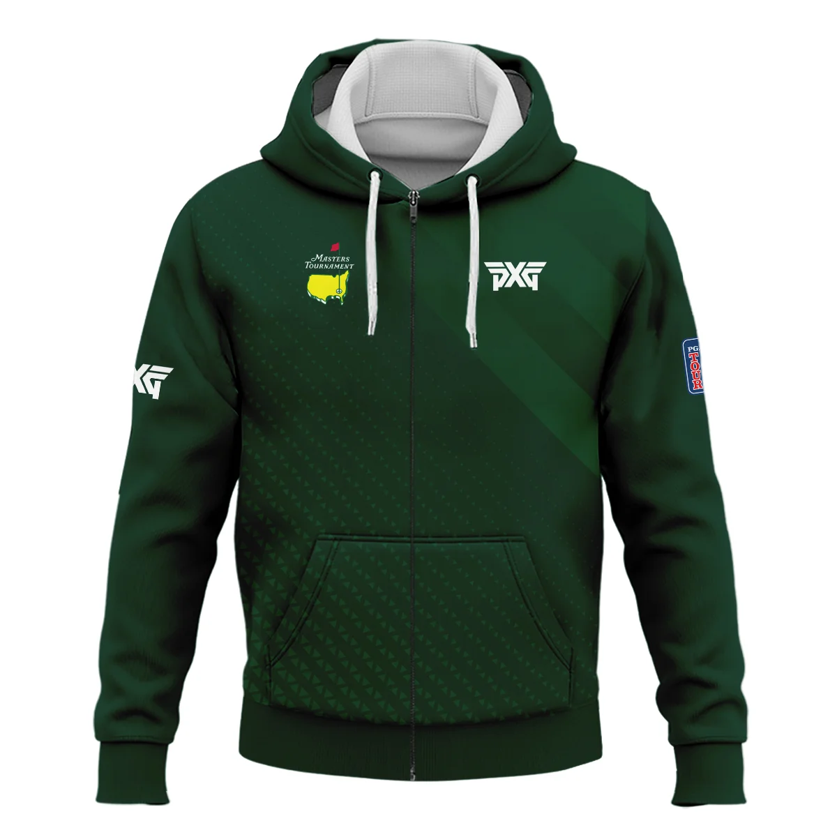 Parsons Xtreme Golf Gradient Dark Green Abstract Pattern Masters Tournament Zipper Hoodie Shirt Style Classic Zipper Hoodie Shirt