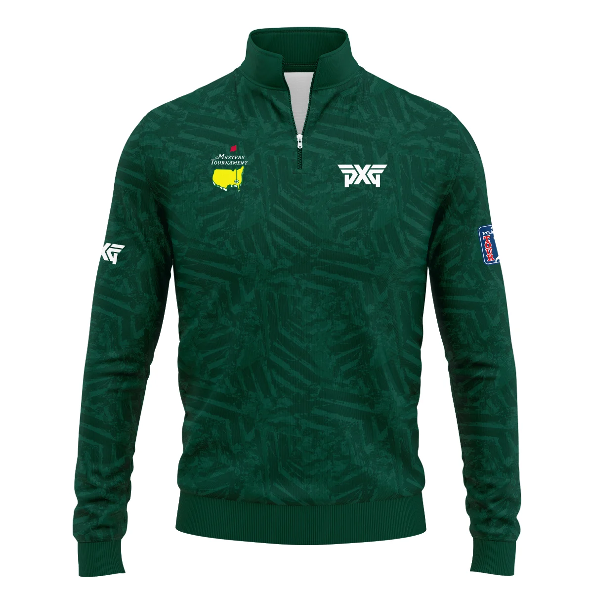 Parsons Xtreme Golf Masters Tournament Green Stratches Seamless Pattern Quarter-Zip Jacket Style Classic Quarter-Zip Jacket