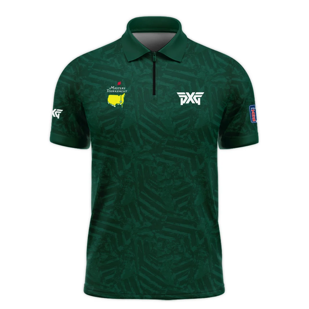 Parsons Xtreme Golf Masters Tournament Green Stratches Seamless Pattern Zipper Polo Shirt Style Classic Zipper Polo Shirt For Men