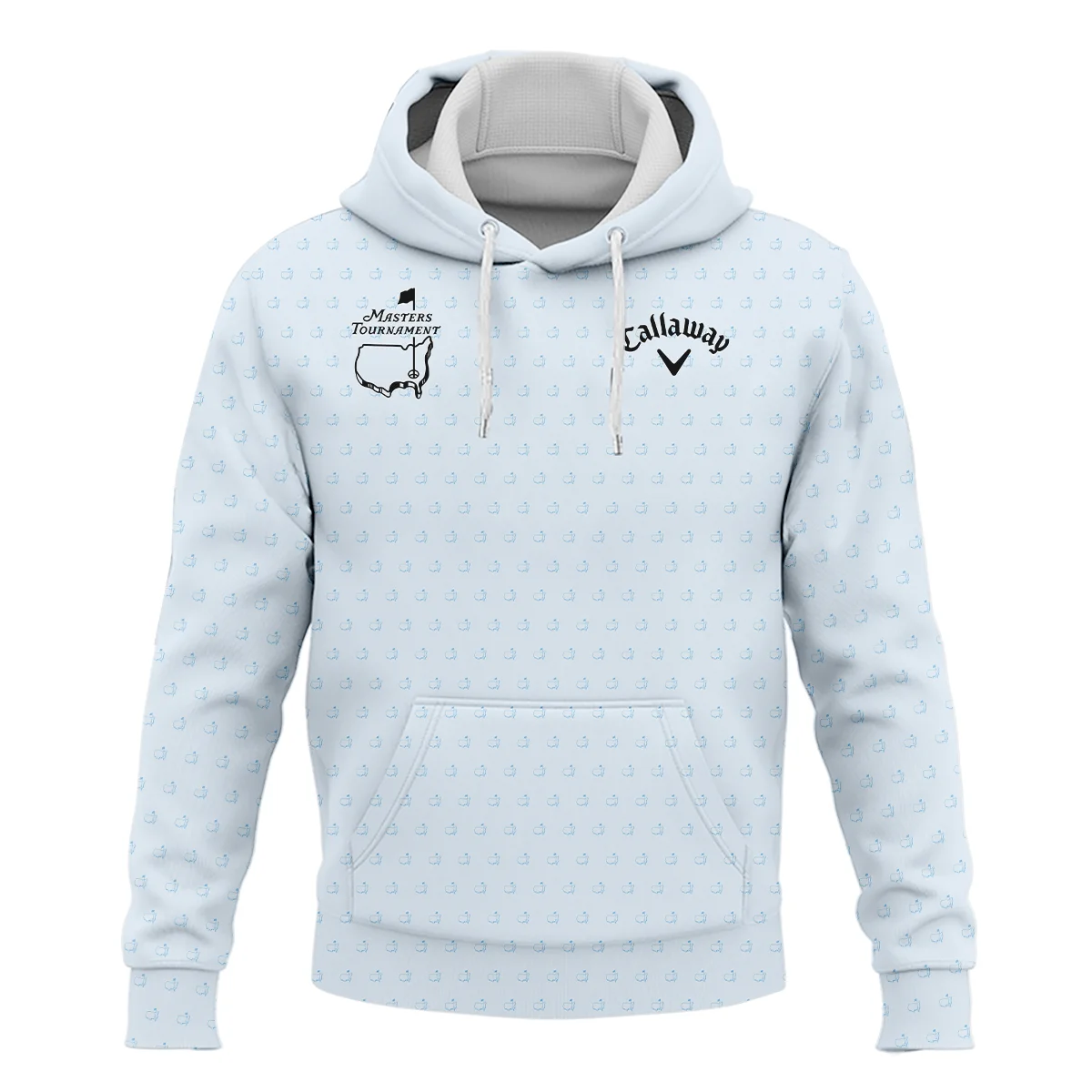 Pattern Masters Tournament Callaway Hoodie Shirt White Light Blue Color Pattern Logo  Hoodie Shirt