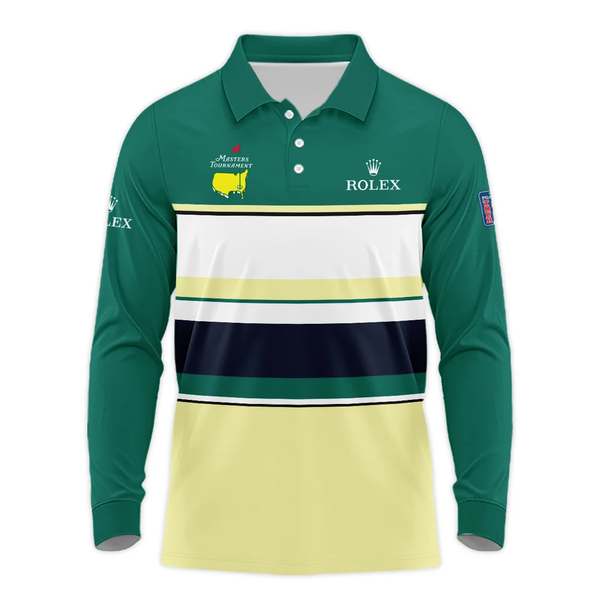 Personalized Rolex Long Polo Shirt Masters Tournament, Classic Golf Style Refined Fit, HOMT020125A02ROXLPL