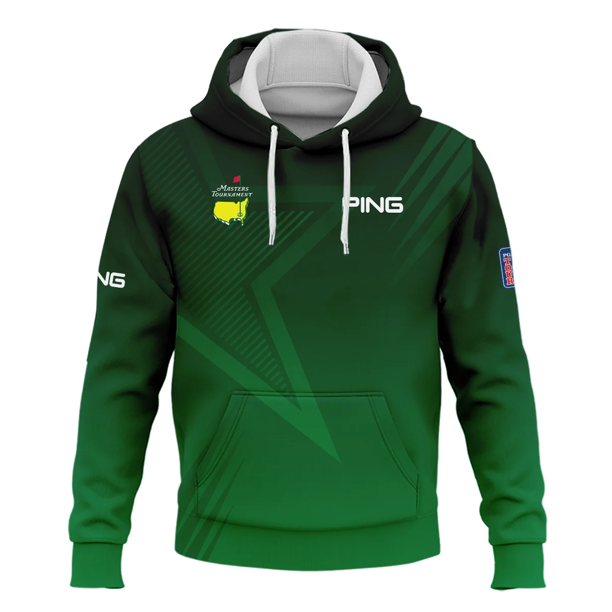 Ping Masters Tournament Hoodie Shirt Dark Green Gradient Star Pattern Golf Sports Hoodie Shirt