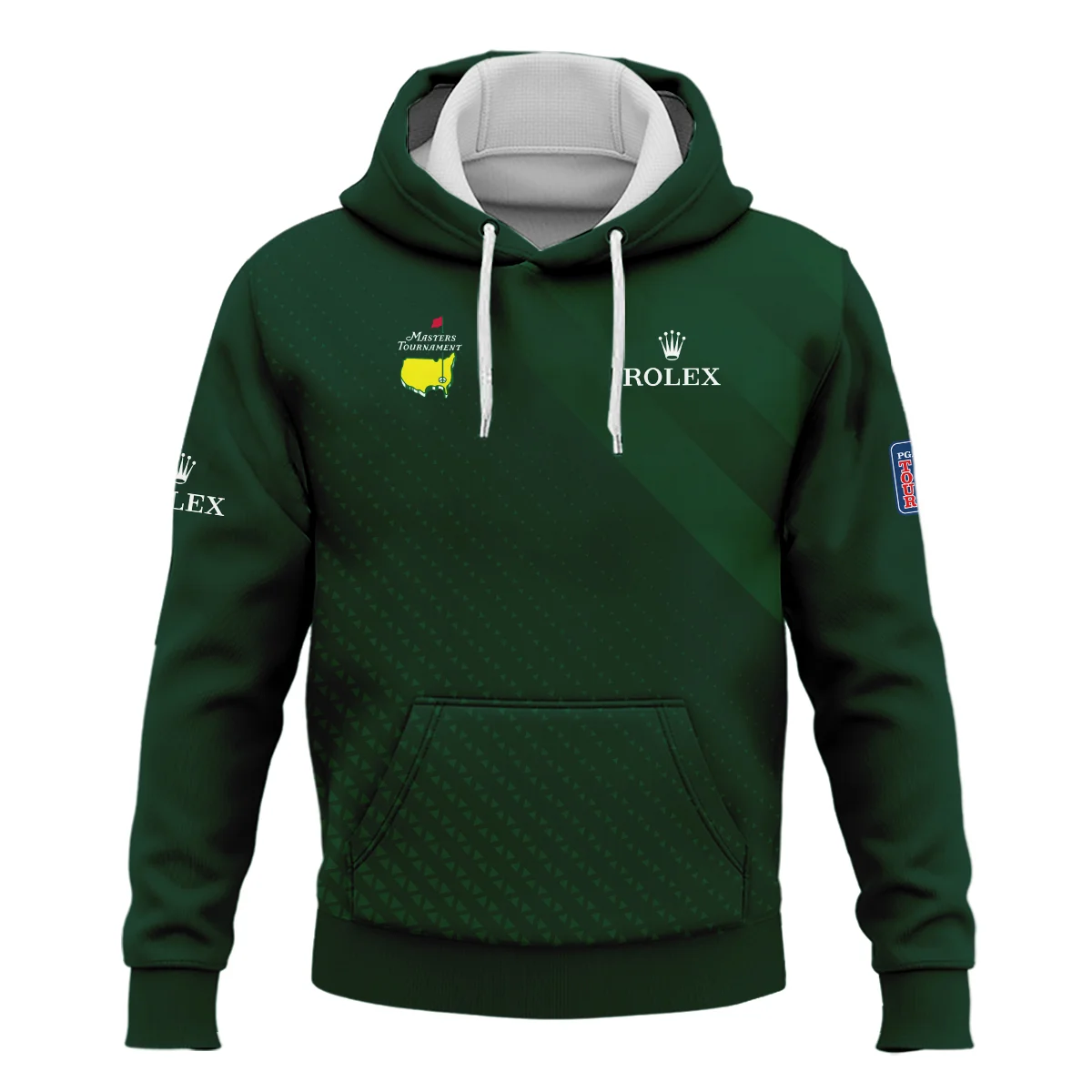 Rolex Gradient Dark Green Abstract Pattern Masters Tournament Hoodie Shirt Style Classic Hoodie Shirt