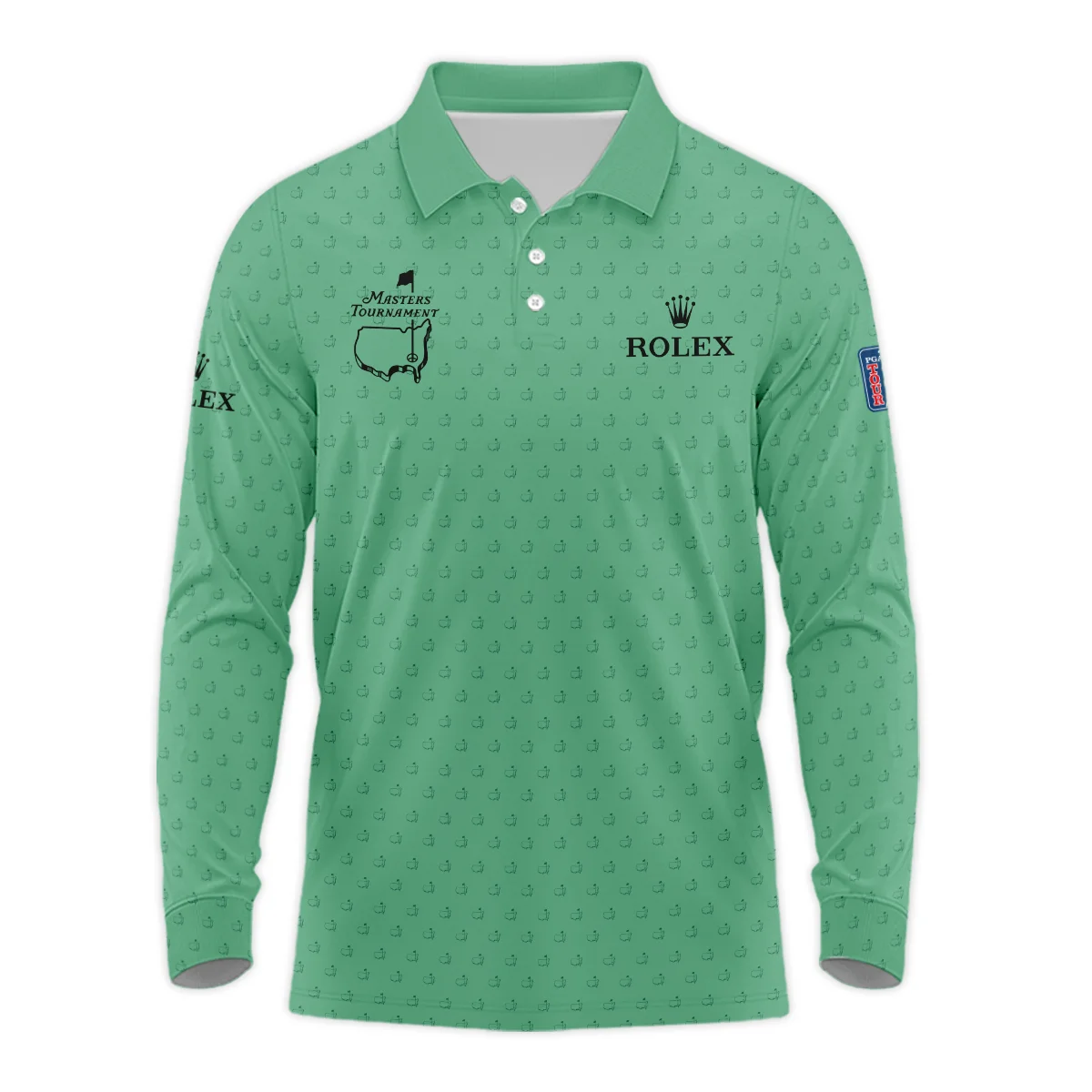 Rolex Long Polo Shirt Personalized Masters Tournament, On-Course Comfort Refined Fit, HOMT070125A05ROXLPL