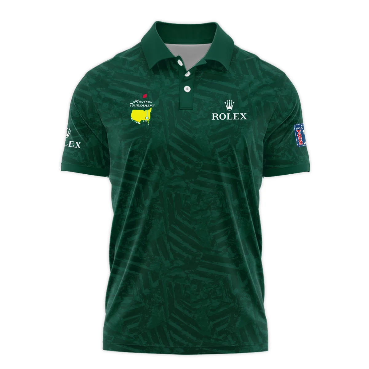 Rolex Masters Tournament Green Stratches Seamless Pattern Polo Shirt Style Classic Polo Shirt For Men