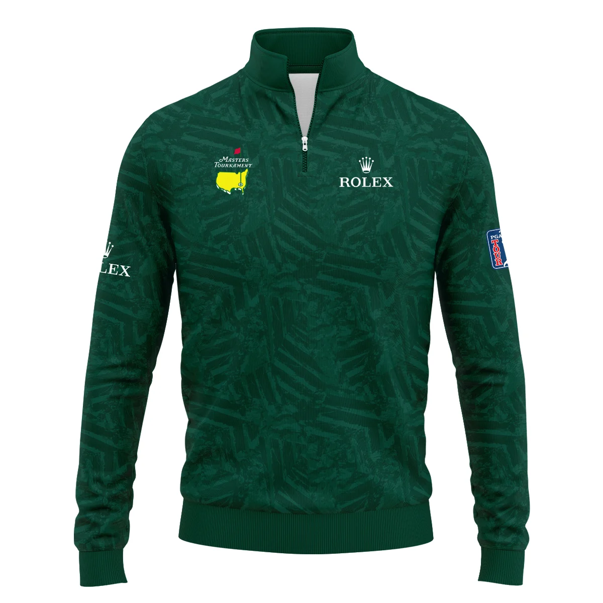 Rolex Masters Tournament Green Stratches Seamless Pattern Quarter-Zip Jacket Style Classic Quarter-Zip Jacket