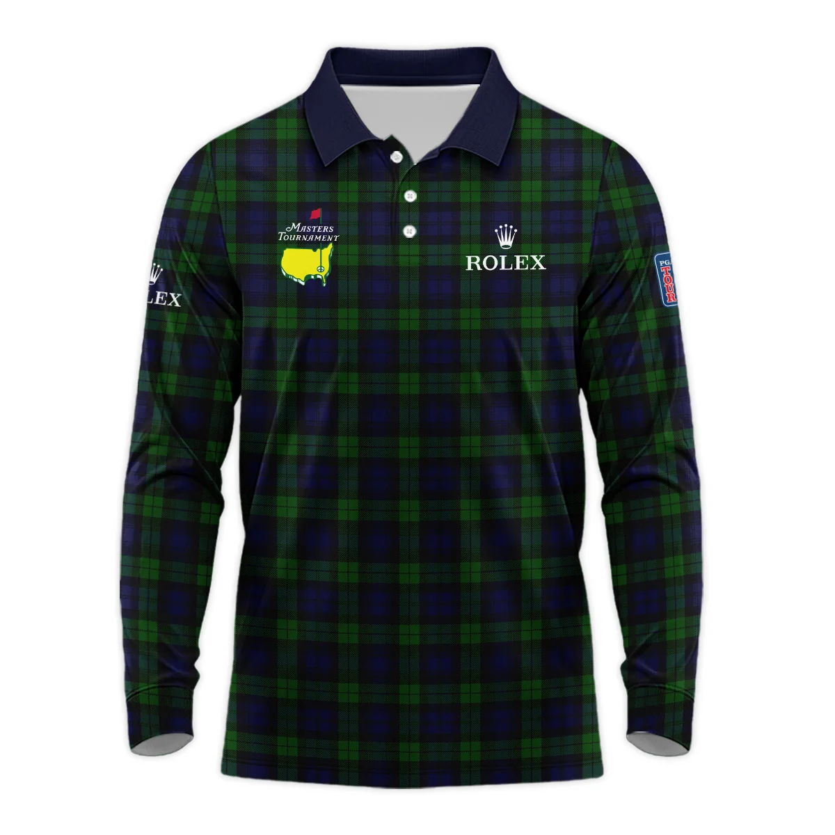 Rolex Personalized Masters Tournament Long Polo Shirt, Performance Gea Rare Design, HOMT08012401ROXLPL