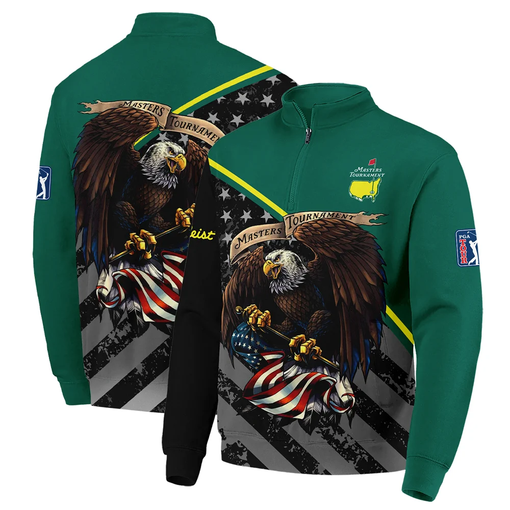 Special Version Golf Masters Tournament Titleist Quarter-Zip Jacket Egale USA Green Color Golf Sports All Over Print Quarter-Zip Jacket