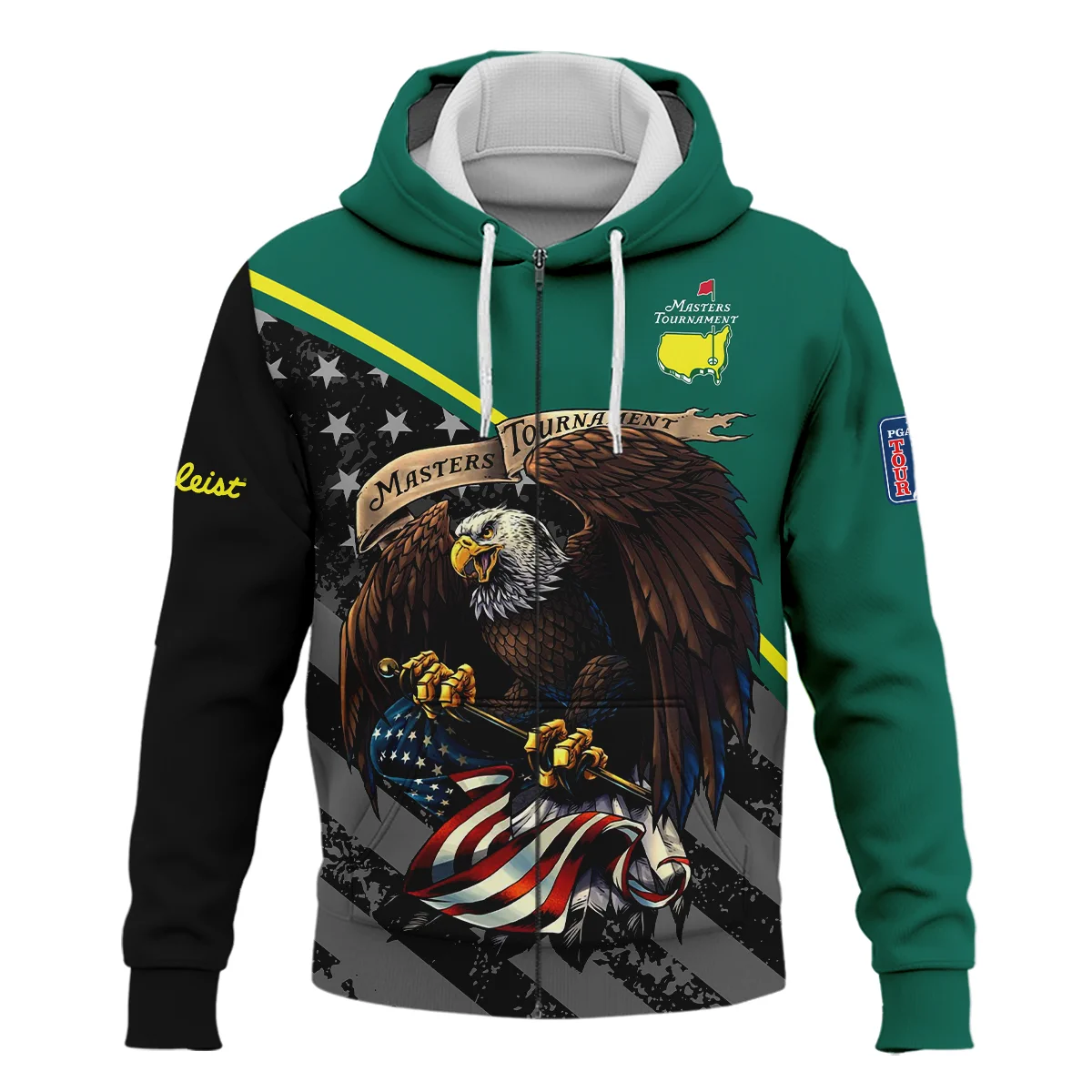 Special Version Golf Masters Tournament Callaway Zipper Hoodie Shirt Egale USA Green Color Golf Sports All Over Print Zipper Hoodie Shirt