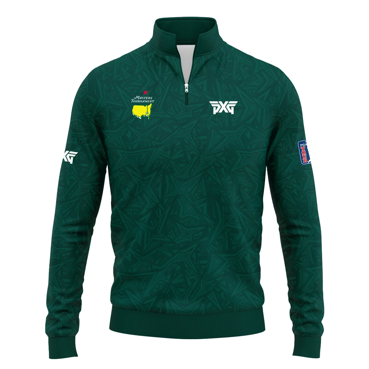 Stars Dark Green Abstract Sport Masters Tournament Parsons Xtreme Golf Quarter-Zip Jacket Style Classic Quarter-Zip Jacket